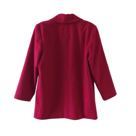 Pendleton Wool Pea Coat Size 8 Red Winter Jacket 100% Wool Classiccore Coat - Picture 2 of 3